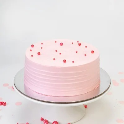 Frosted Pink Celebration Pineapple  Cake